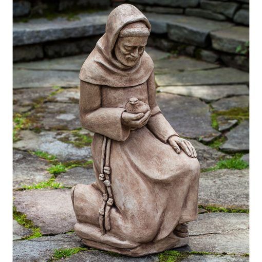 KNEELING ST. FRANCIS W/BIRD