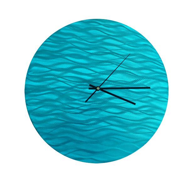 WAVES CIRCULAR CLOCK TEAL