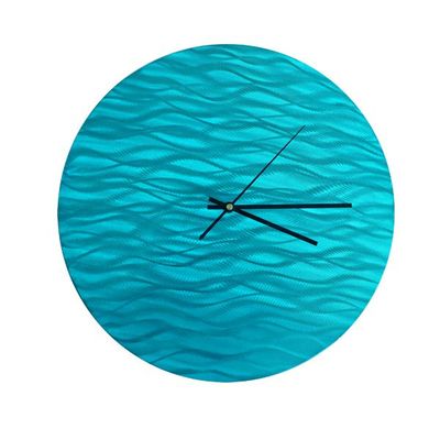 WAVES CIRCULAR CLOCK TEAL