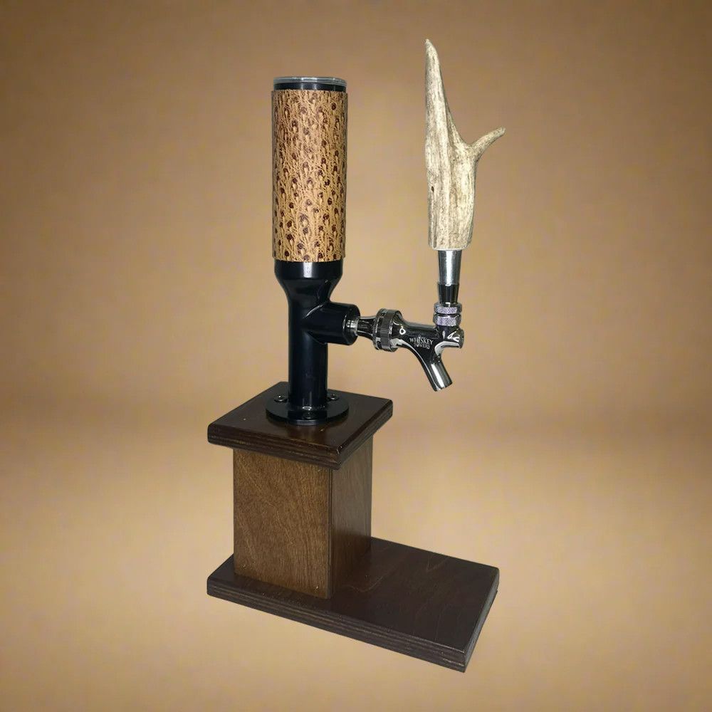 CLASSIC SINGLE WHISKEY TOWER - ANTLER OSTRICH LEATHER