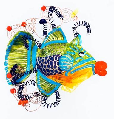 QUEEN TRIGGERFISH WALL ART