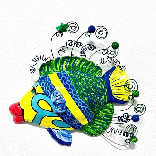 GOLDBAR WRASSE FISH WALL SCULPTURE