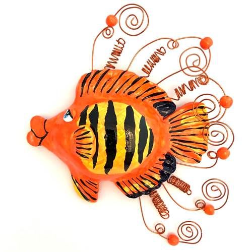 FLAME ANGEL FISH WALL SCULPTURE