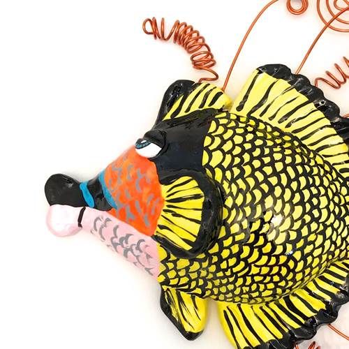 TITAN TRIGGER FISH WALL SCULPTURE