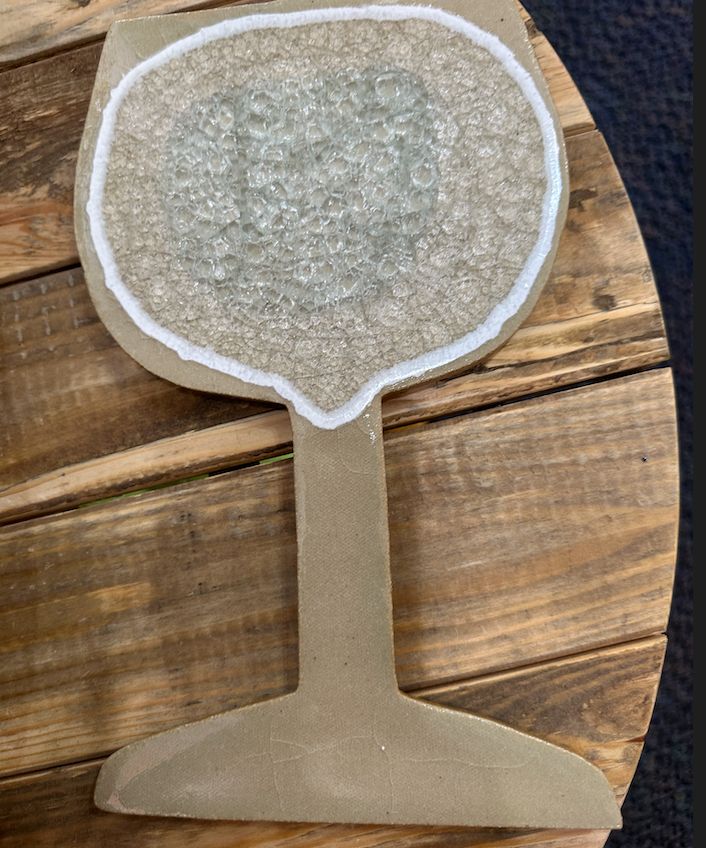 WINE GLASS TRIVET - SAND GEODE FINISH
