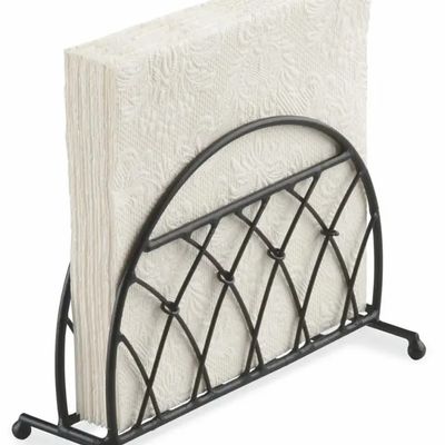 LUNCH METAL NAPKIN CADDY - BLACK