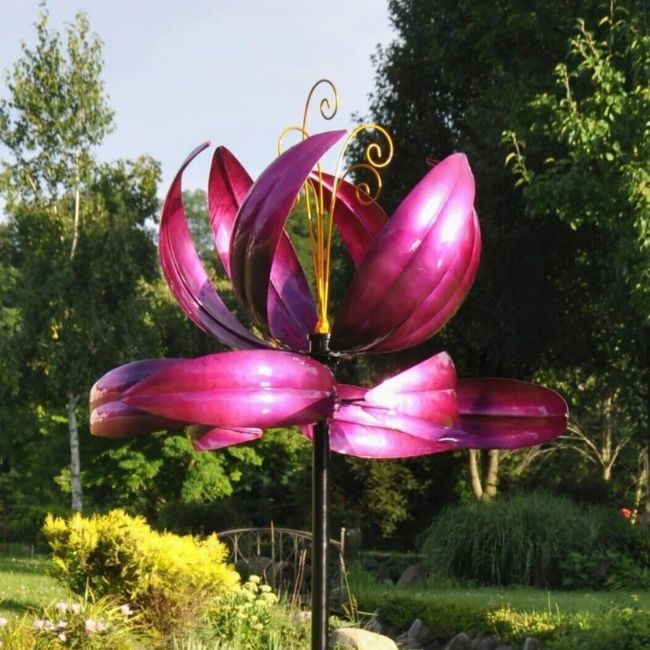 FLORAL FANTASY WIND SPINNER - PURPLE