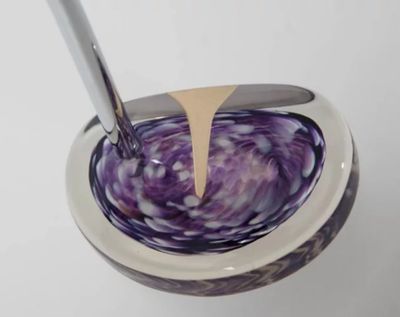 MALLET STYLE GLASS PUTTER - PURPLE GALAXY RIGHT 34