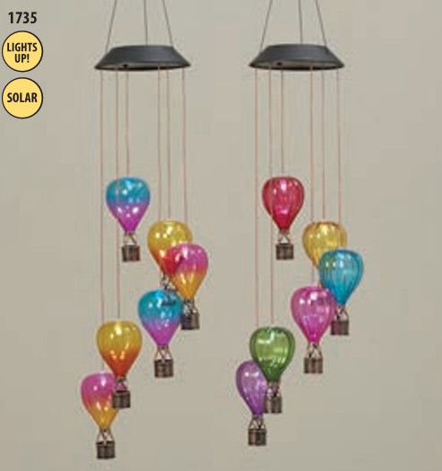 30in H SOLAR HANGING BALLOONS, Color: Ombre