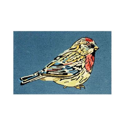 INDOOR / OUTDOOR RUG LUNA BIRD BLUE  24" X 36"