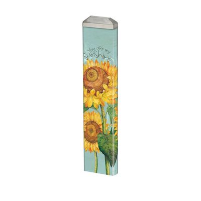 13-inch You Are My Sunshine Mini Art Pole with radiant sunflower and sky-blue illustrations.