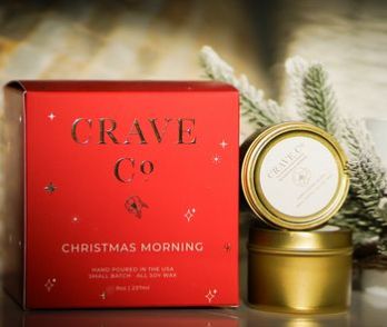 BOXED CANDLE 8 OZ - CHRISTMAS MORNING