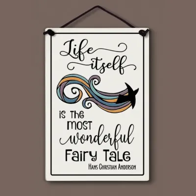 LARGE HANGING WALL TILE - WONDERFUL FAIRY TALE