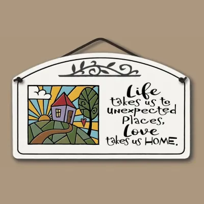 LARGE ARCH TILE - LOVE TAKES US HOME