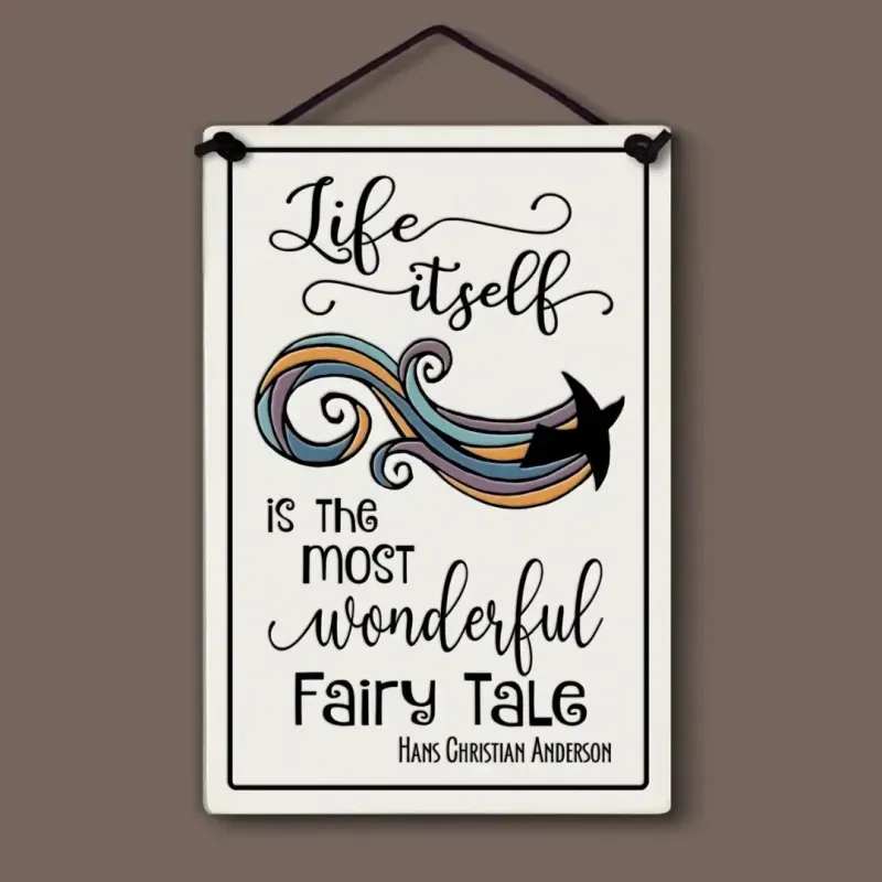 LARGE HANGING WALL TILE - WONDERFUL FAIRY TALE