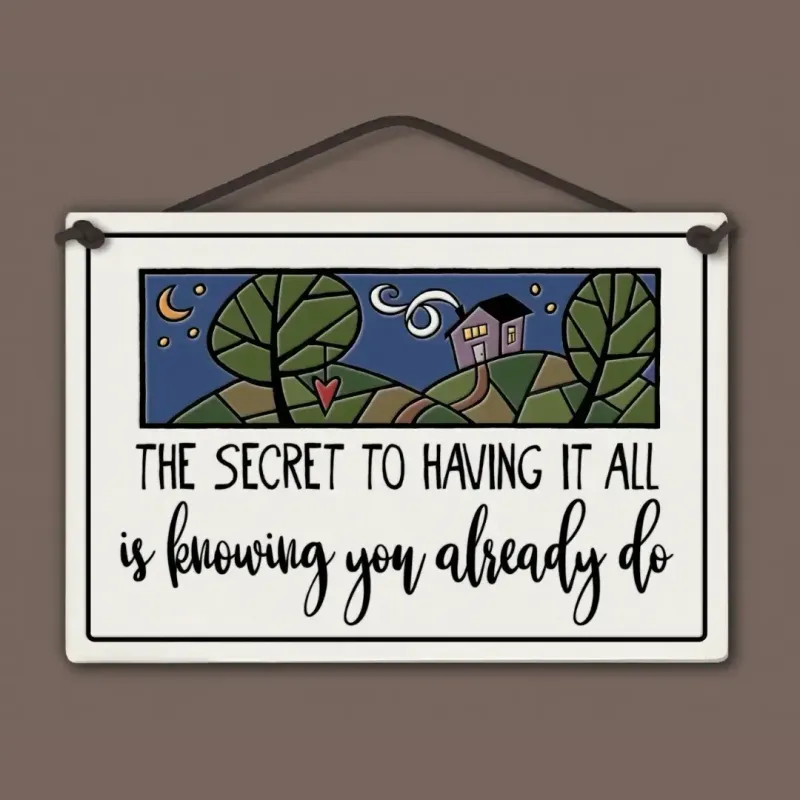 LARGE HANGING WALL TILE - HAVING IT ALL