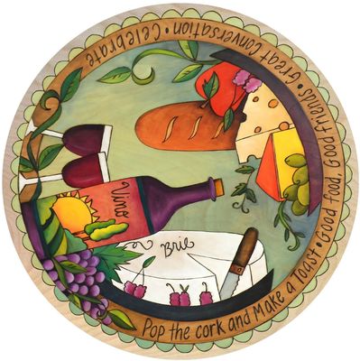 WOOD LAZY SUSAN - GIRLS NIGHT IN