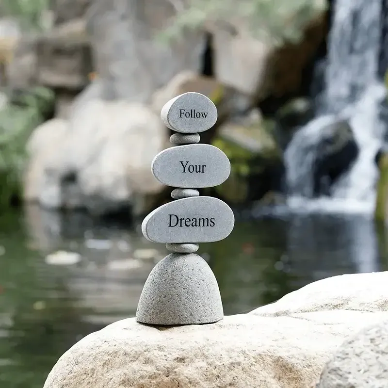 21535 FOLLOW YOUR DREAMS STACKED ROCK SCULPTURE