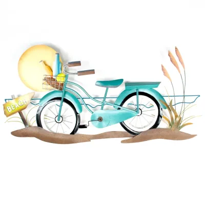 BEACH CRUISER BIKE METAL WALL ART