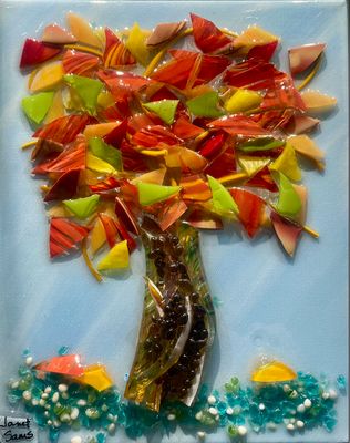 TREE - FALLING LEAVES 10 X 8