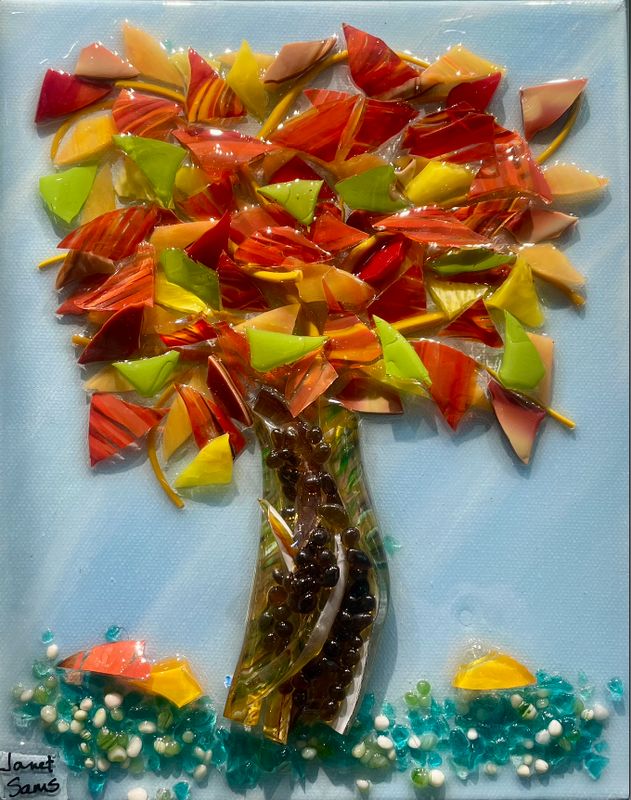 TREE - FALLING LEAVES 10 X 8