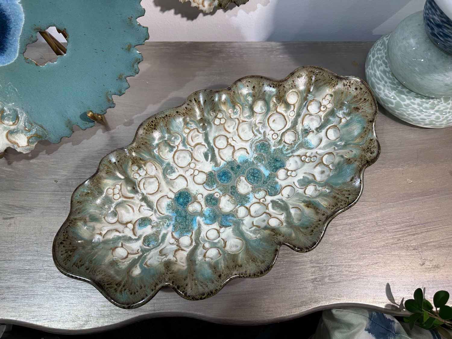 MARTIN WAVE OVAL PLATTER - LONG, Color: DRIFTWOOD