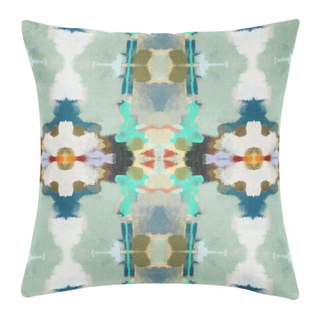 ORCHID BLOSSOM BLUE PILLOW 22" x 22"