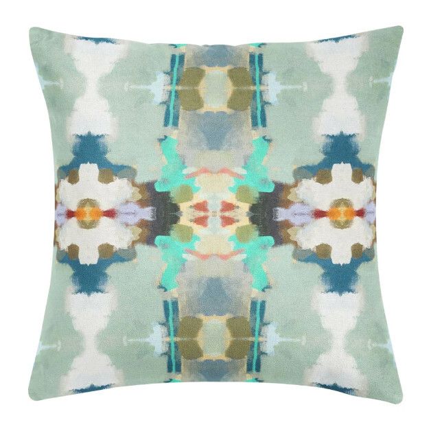 ORCHID BLOSSOM BLUE PILLOW 22" x 22"