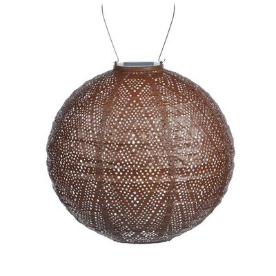 LUMIZ  Indoor / Outdoor Round Ikat Lantern, Copper