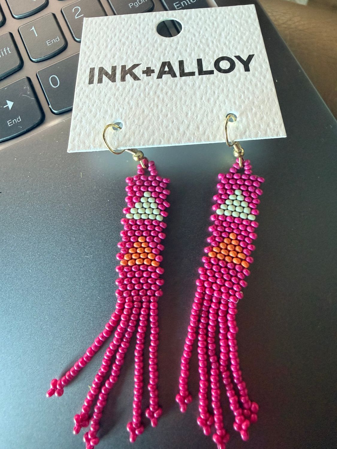 PETITE FRINGE EARRING - INK ALLOY