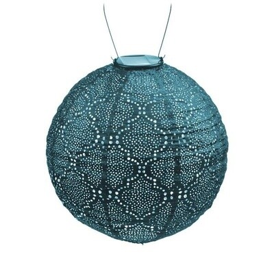 LUMIZ  Indoor / Outdoor Round Bazaar Lantern, Sea Blue