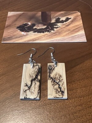 EARRING - FRACTAL BURN - RECTANGLE