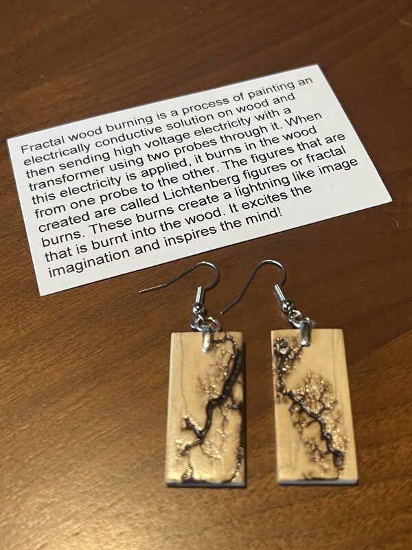 EARRING - FRACTAL BURN - RECTANGLE