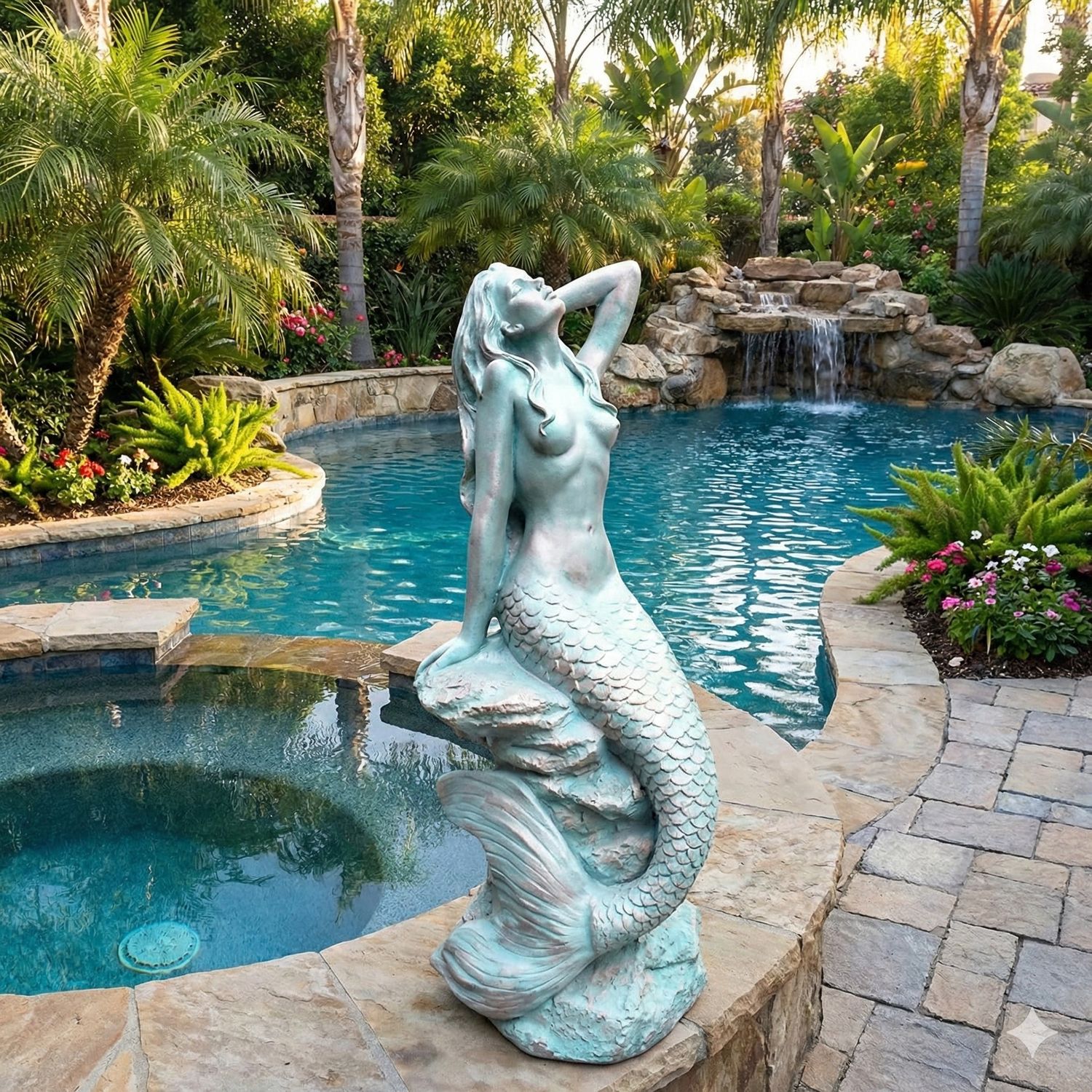 30" Sexy Mermaid - Bronze Patina
