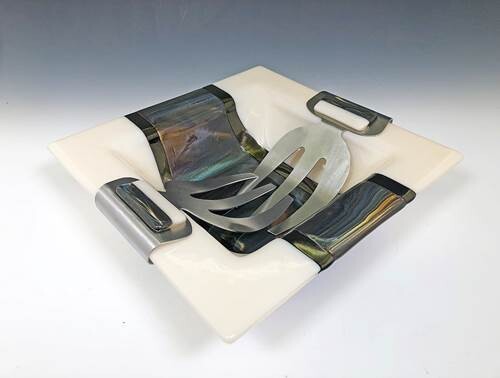 11" SALAD BOWL WITH SERVERS - HILL COUNTRY