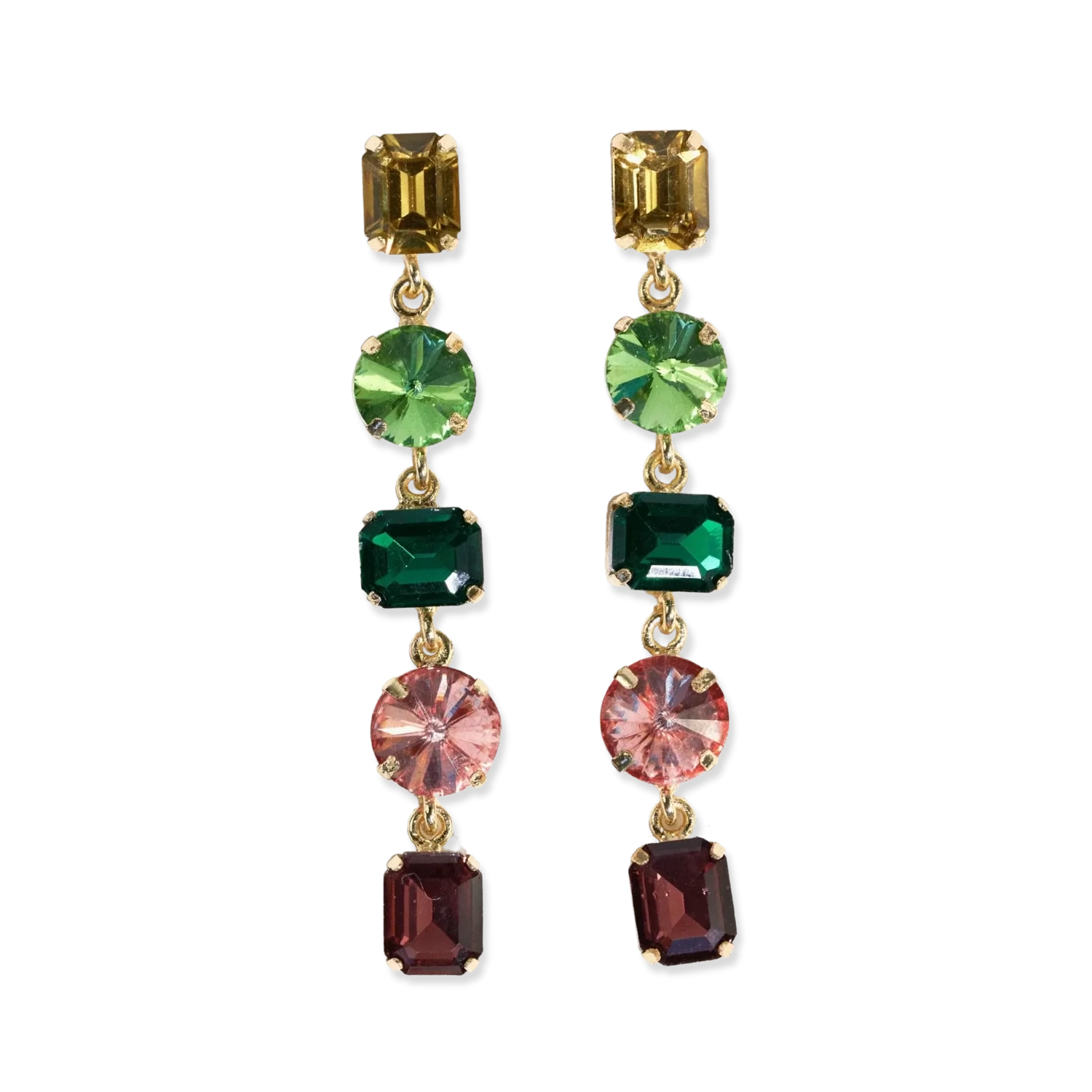 Priscilla 5-tier Mixed Stones Drop Earrings Highlands