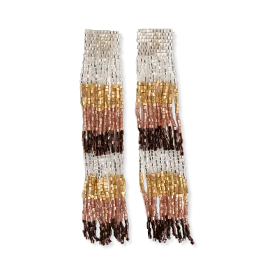 Luxe beads fringe earrings