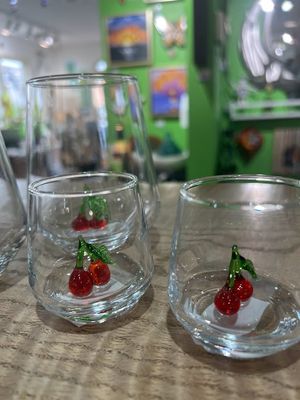 GLASS CHERRY SHOT GLASS