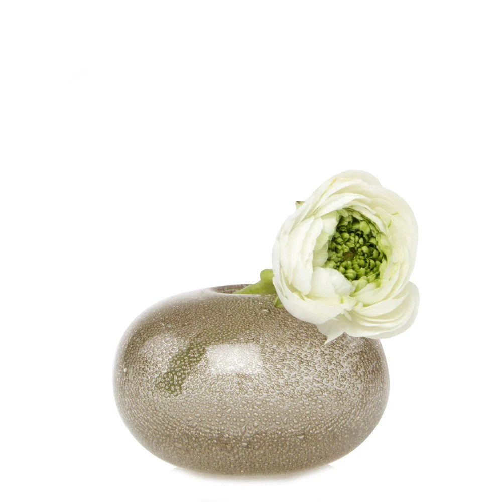 Ligne Glass Modern Flower Vase - copper oval