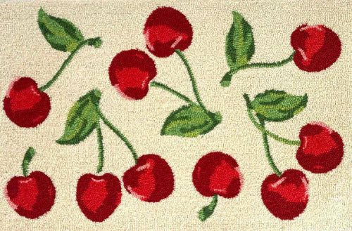 INDOOR / OUTDOOR RUG  WHITE CHERRY 24X36"