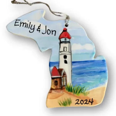 Specialty Michigan Ornament - Lighthouse
