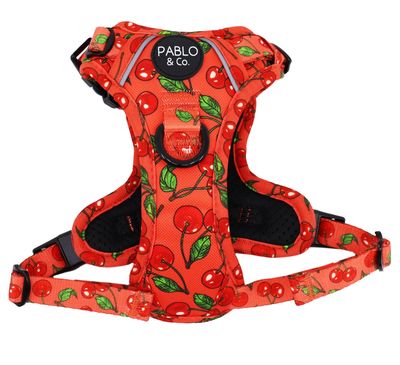 NO PULL ADVENTURE PET HARNESS - CHERRY
