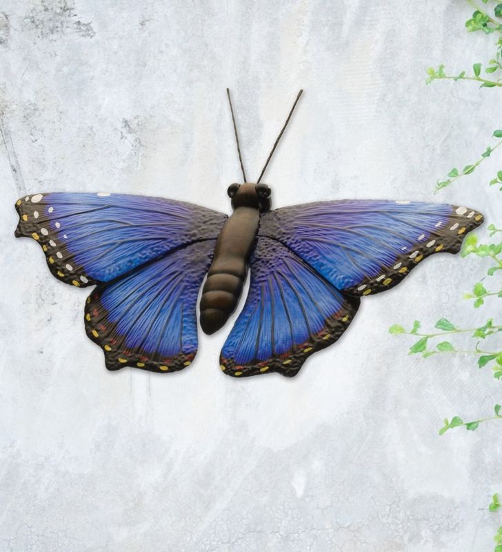 46" BUTTERFLY STAKE - BLUE MORPHO