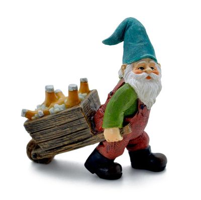 BEER WAGON GNOME | FAIRY GARDEN