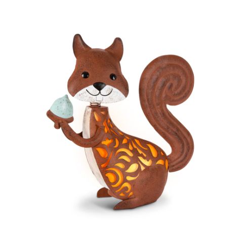15.75in Solar Metal Squirrel