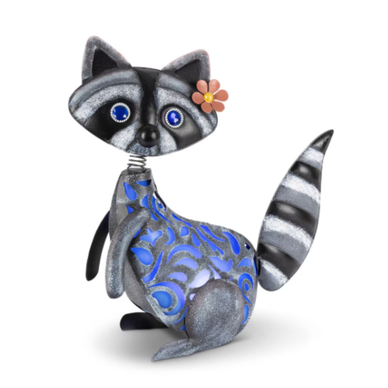 15.35in Solar Metal Raccoon