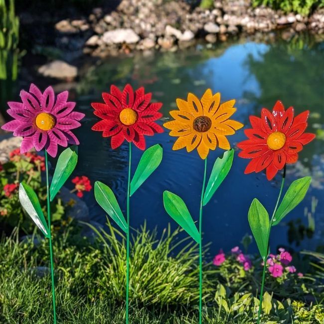 Contempo Flower Garden Stake 50in