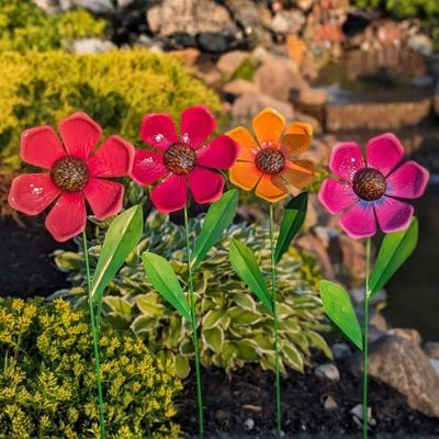 Sunshine Flower Garden Stake 24in -