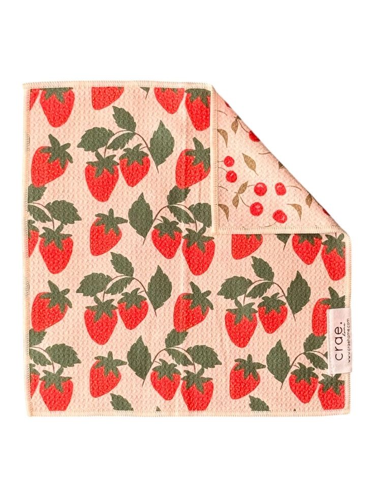 Berries &amp; Cherries: Reversible Washcloth