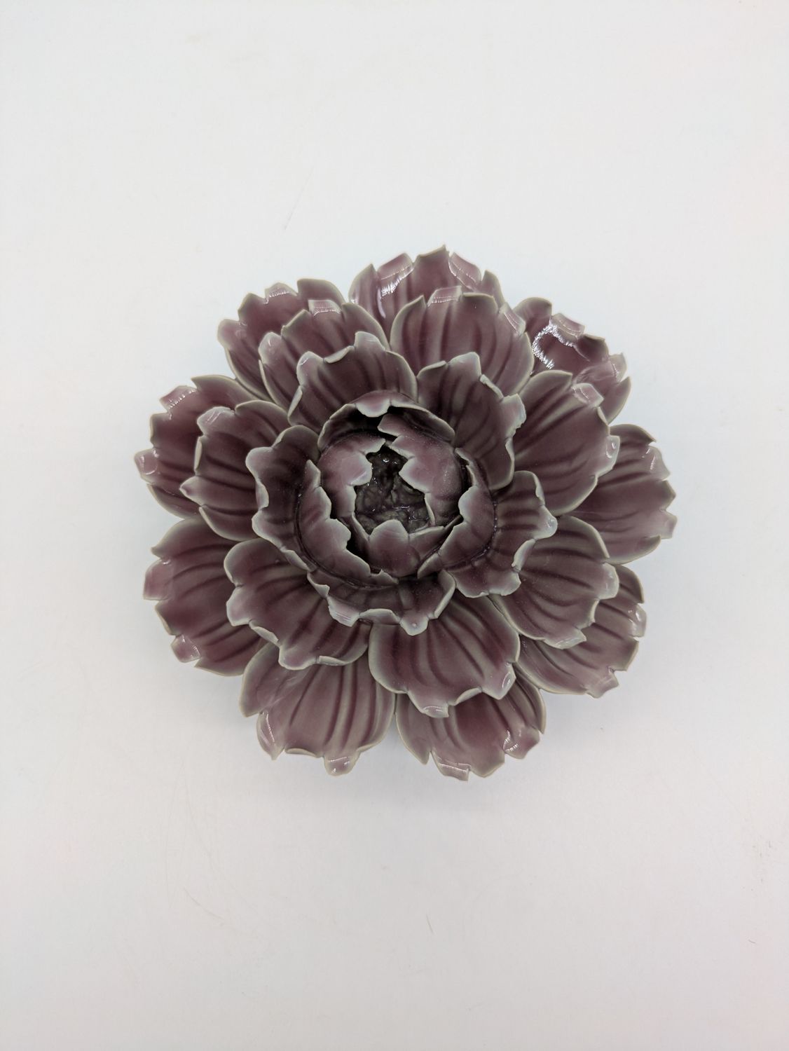 CAMELLIE CERAMIC FLOWER, LILAC - LARGE